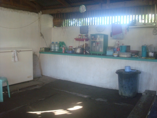 The kitchen area